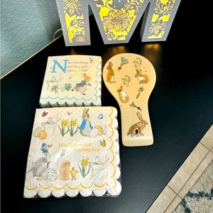 Meri Meri Beatrix Potter Peter Rabbit Napkins and Spoon Rest by Eli + Ana